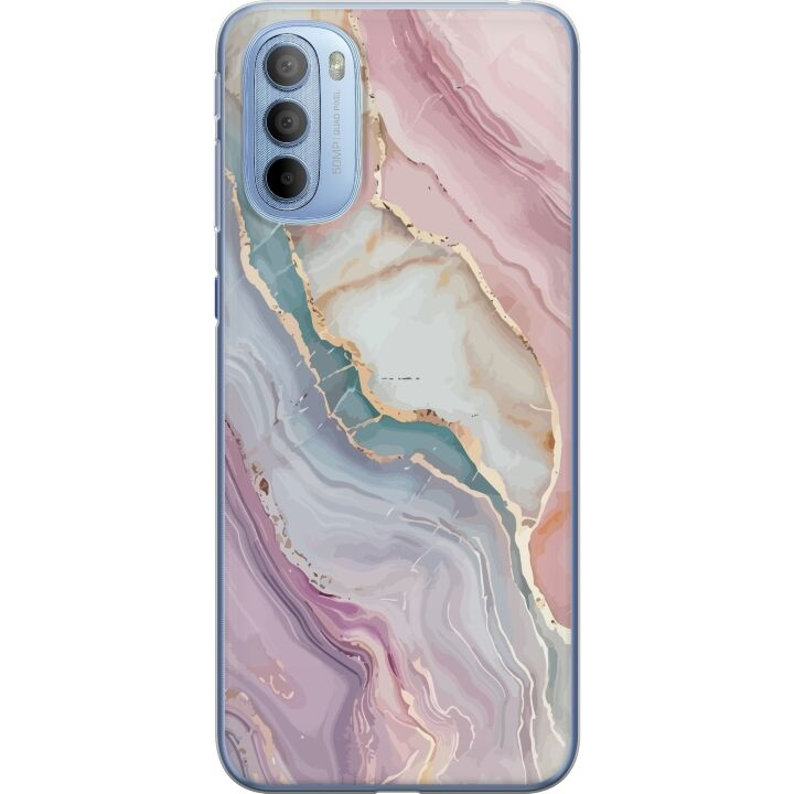 Mobile case for Motorola Moto G31 with Marble design in the group SMARTPHONE & TABLETS / Phone cases / Motorola at TP E-commerce Nordic AB (A54930)