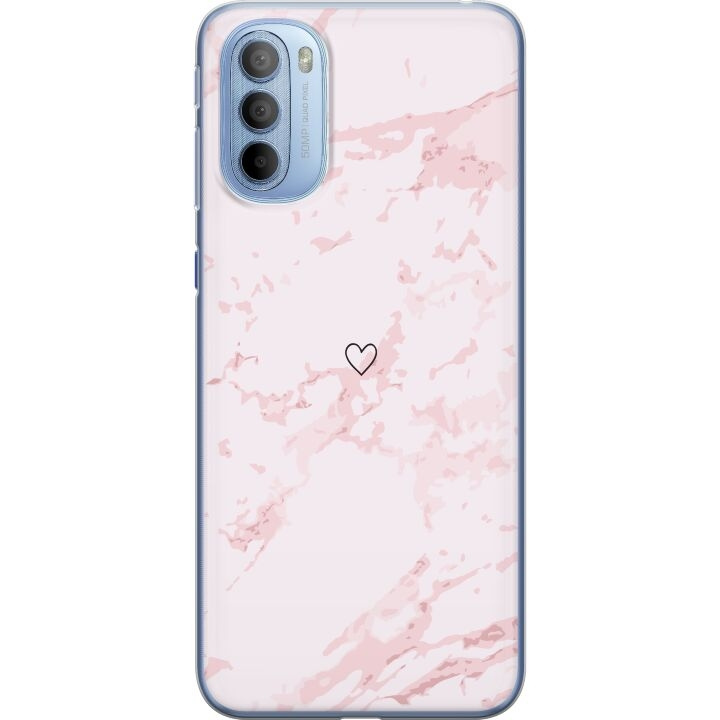 Mobile case for Motorola Moto G31 with Pink Heart design in the group SMARTPHONE & TABLETS / Phone cases / Motorola at TP E-commerce Nordic AB (A54931)