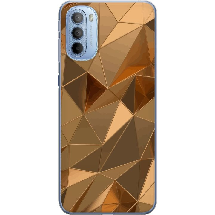 Mobile case for Motorola Moto G31 with 3D Gold design in the group SMARTPHONE & TABLETS / Phone cases / Motorola at TP E-commerce Nordic AB (A54932)