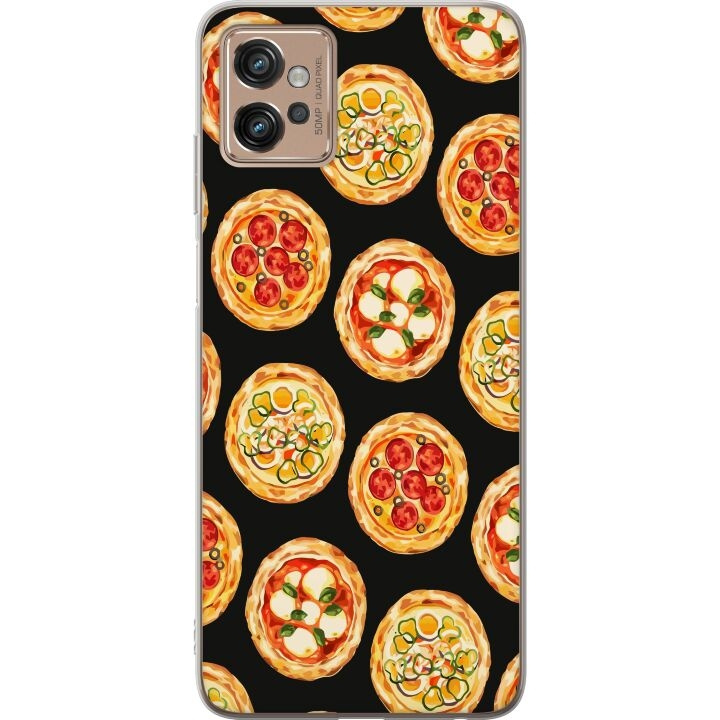 Mobile case for Motorola Moto G32 with Pizza design in the group SMARTPHONE & TABLETS / Phone cases / Motorola at TP E-commerce Nordic AB (A54948)