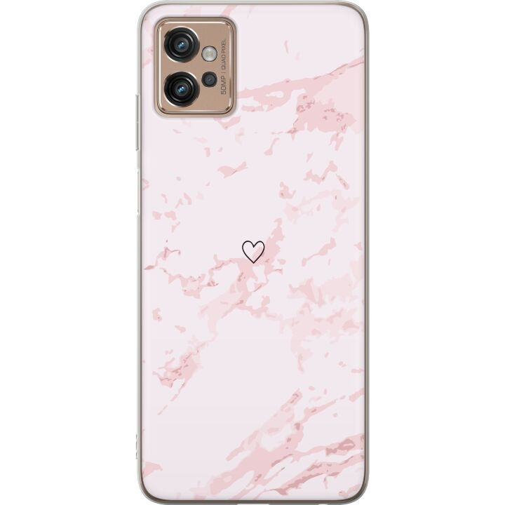 Mobile case for Motorola Moto G32 with Pink Heart design in the group SMARTPHONE & TABLETS / Phone cases / Motorola at TP E-commerce Nordic AB (A54958)