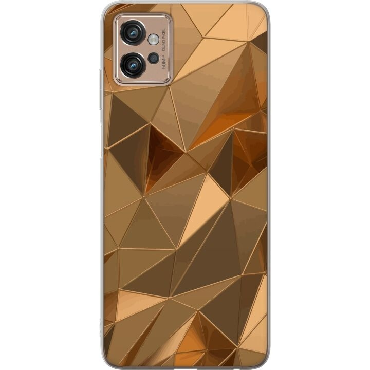 Mobile case for Motorola Moto G32 with 3D Gold design in the group SMARTPHONE & TABLETS / Phone cases / Motorola at TP E-commerce Nordic AB (A54959)