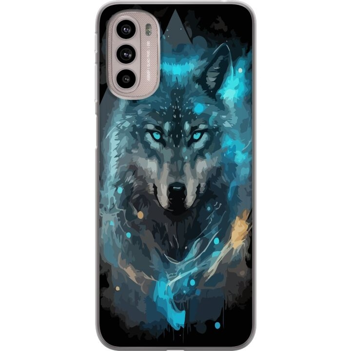 Mobile case for Motorola Moto G41 with Wolf design in the group SMARTPHONE & TABLETS / Phone cases / Motorola at TP E-commerce Nordic AB (A54994)