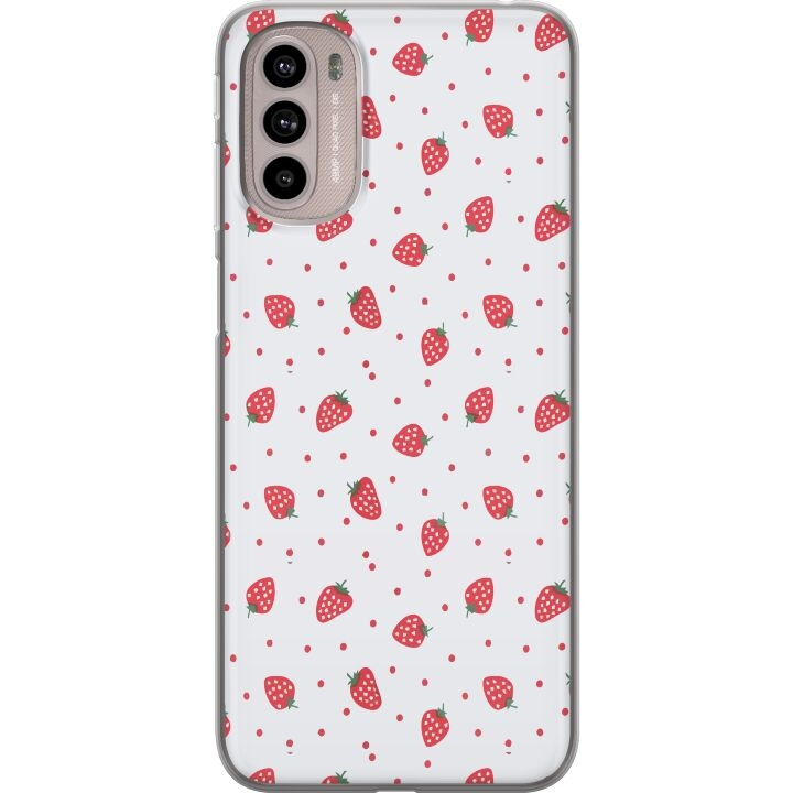 Mobile case for Motorola Moto G41 with Strawberries design in the group SMARTPHONE & TABLETS / Phone cases / Motorola at TP E-commerce Nordic AB (A55006)