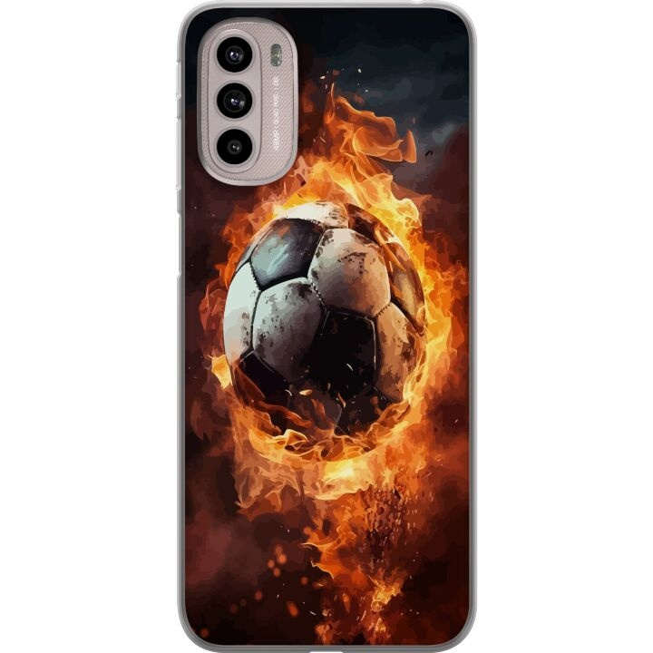 Mobile case for Motorola Moto G41 with Football design in the group SMARTPHONE & TABLETS / Phone cases / Motorola at TP E-commerce Nordic AB (A55010)