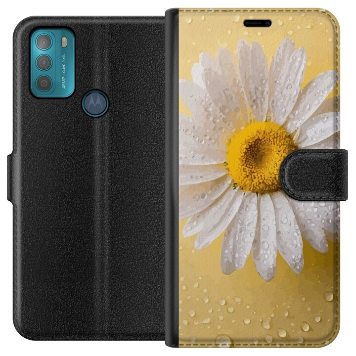 Wallet case for Motorola Moto G50 with Porslinsblomma design in the group SMARTPHONE & TABLETS / Phone cases / Motorola at TP E-commerce Nordic AB (A55016)