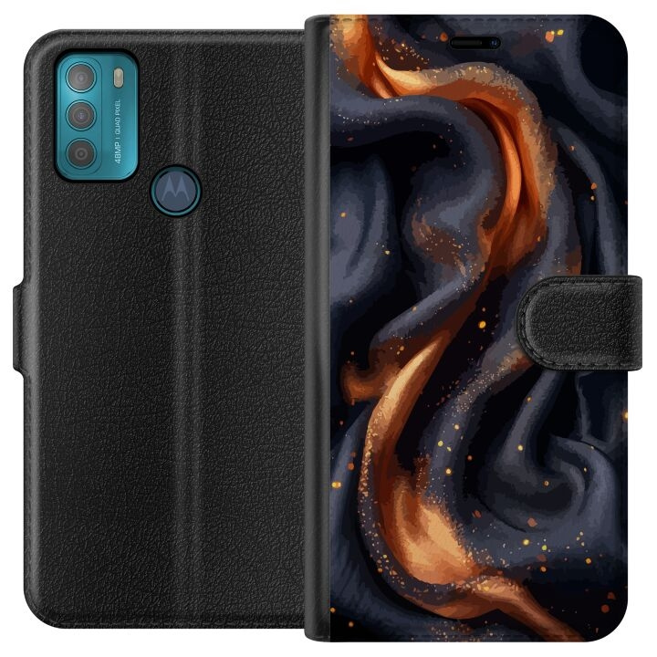 Wallet case for Motorola Moto G50 with Fiery silk design in the group SMARTPHONE & TABLETS / Phone cases / Motorola at TP E-commerce Nordic AB (A55017)