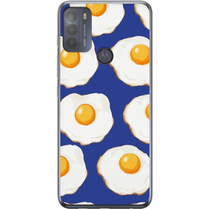 Mobile case for Motorola Moto G50 with Fried eggs design in the group SMARTPHONE & TABLETS / Phone cases / Motorola at TP E-commerce Nordic AB (A55049)