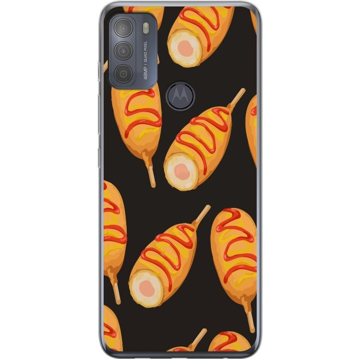 Mobile case for Motorola Moto G50 with Chicken drumstick design in the group SMARTPHONE & TABLETS / Phone cases / Motorola at TP E-commerce Nordic AB (A55052)