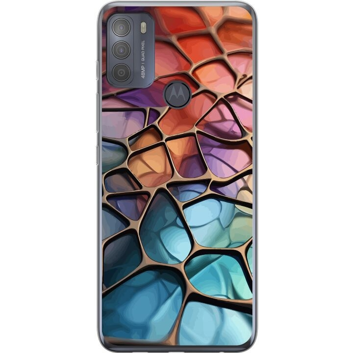 Mobile case for Motorola Moto G50 with Metallic pattern design in the group SMARTPHONE & TABLETS / Phone cases / Motorola at TP E-commerce Nordic AB (A55053)