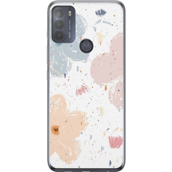 Mobile case for Motorola Moto G50 with Flowers design in the group SMARTPHONE & TABLETS / Phone cases / Motorola at TP E-commerce Nordic AB (A55055)