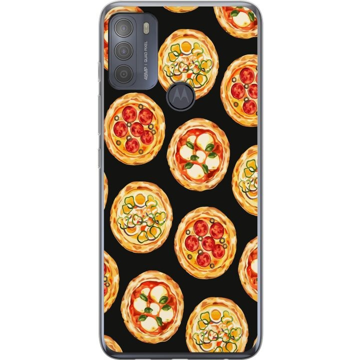 Mobile case for Motorola Moto G50 with Pizza design in the group SMARTPHONE & TABLETS / Phone cases / Motorola at TP E-commerce Nordic AB (A55056)