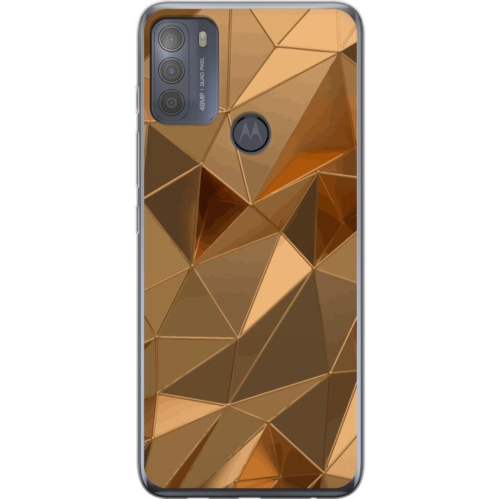 Mobile case for Motorola Moto G50 with 3D Gold design in the group SMARTPHONE & TABLETS / Phone cases / Motorola at TP E-commerce Nordic AB (A55067)