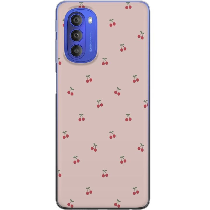 Mobile case for Motorola Moto G51 5G with Cherry design in the group SMARTPHONE & TABLETS / Phone cases / Motorola at TP E-commerce Nordic AB (A55077)