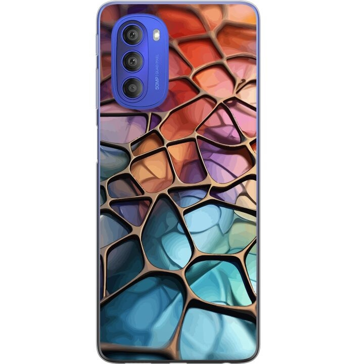 Mobile case for Motorola Moto G51 5G with Metallic pattern design in the group SMARTPHONE & TABLETS / Phone cases / Motorola at TP E-commerce Nordic AB (A55080)