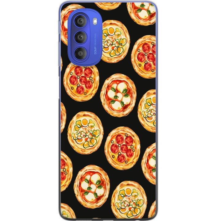 Mobile case for Motorola Moto G51 5G with Pizza design in the group SMARTPHONE & TABLETS / Phone cases / Motorola at TP E-commerce Nordic AB (A55083)