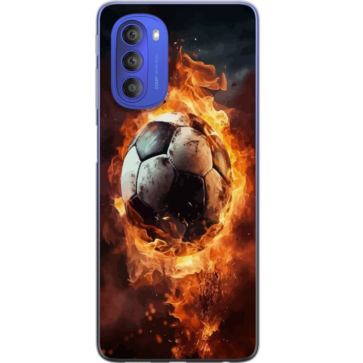 Mobile case for Motorola Moto G51 5G with Football design in the group SMARTPHONE & TABLETS / Phone cases / Motorola at TP E-commerce Nordic AB (A55091)