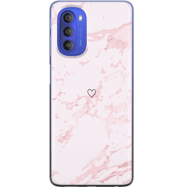 Mobile case for Motorola Moto G51 5G with Pink Heart design in the group SMARTPHONE & TABLETS / Phone cases / Motorola at TP E-commerce Nordic AB (A55093)