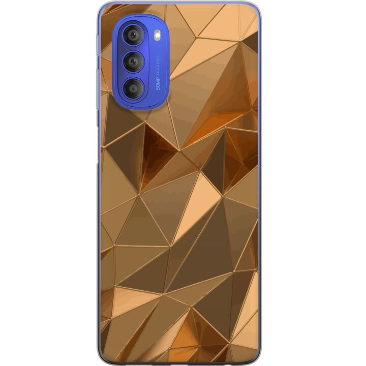 Mobile case for Motorola Moto G51 5G with 3D Gold design in the group SMARTPHONE & TABLETS / Phone cases / Motorola at TP E-commerce Nordic AB (A55094)