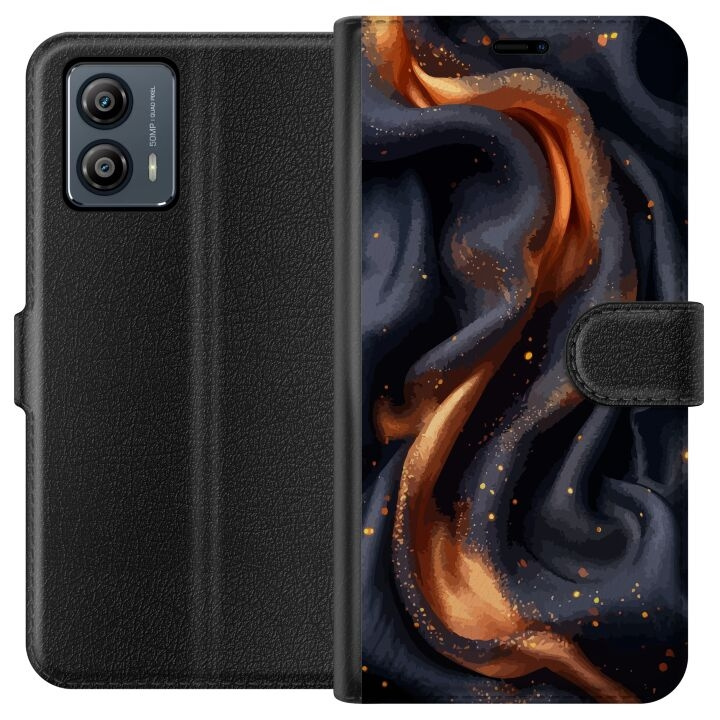 Wallet case for Motorola Moto G53 with Fiery silk design in the group SMARTPHONE & TABLETS / Phone cases / Motorola at TP E-commerce Nordic AB (A55098)