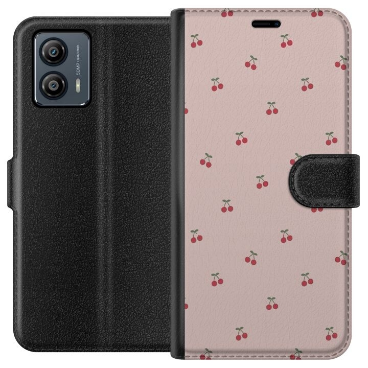 Wallet case for Motorola Moto G53 with Cherry design in the group SMARTPHONE & TABLETS / Phone cases / Motorola at TP E-commerce Nordic AB (A55104)