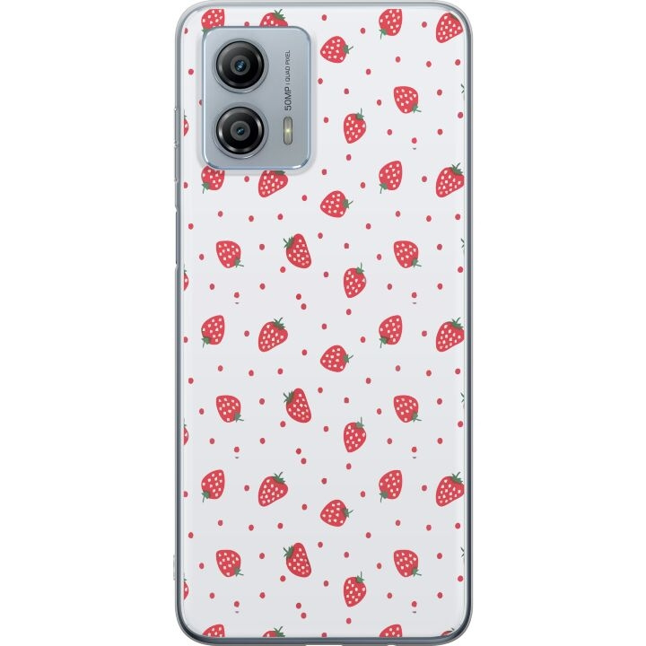 Mobile case for Motorola Moto G53 with Strawberries design in the group SMARTPHONE & TABLETS / Phone cases / Motorola at TP E-commerce Nordic AB (A55141)