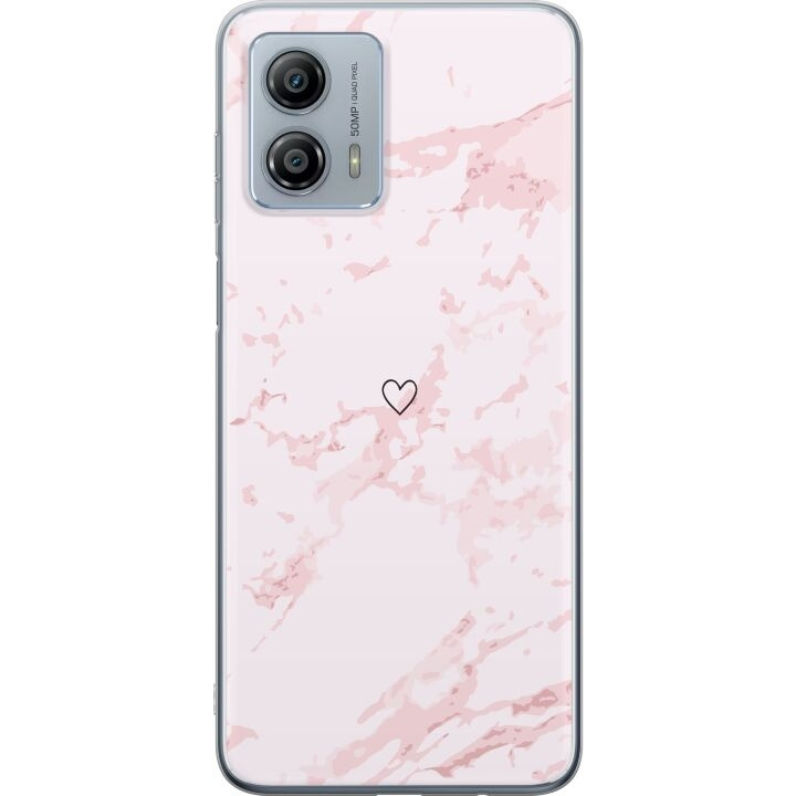 Mobile case for Motorola Moto G53 with Pink Heart design in the group SMARTPHONE & TABLETS / Phone cases / Motorola at TP E-commerce Nordic AB (A55147)