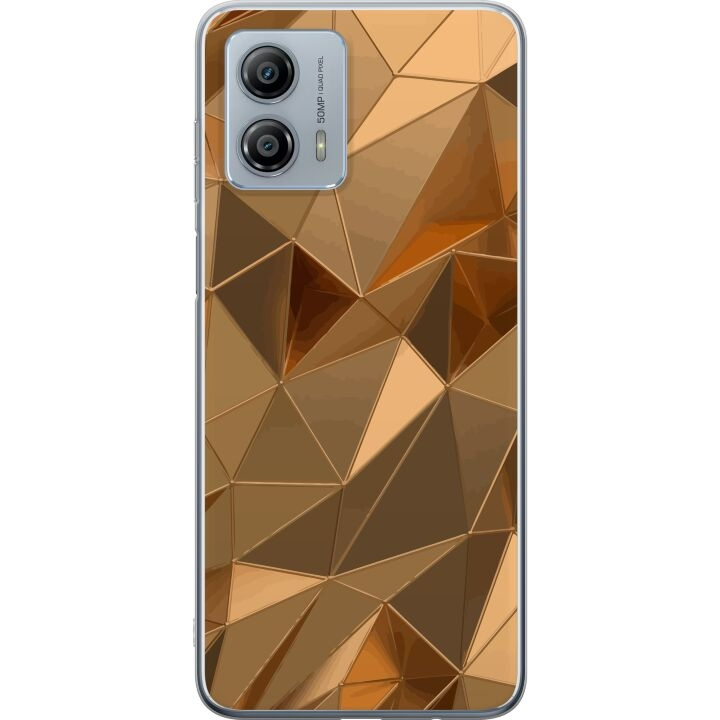 Mobile case for Motorola Moto G53 with 3D Gold design in the group SMARTPHONE & TABLETS / Phone cases / Motorola at TP E-commerce Nordic AB (A55148)