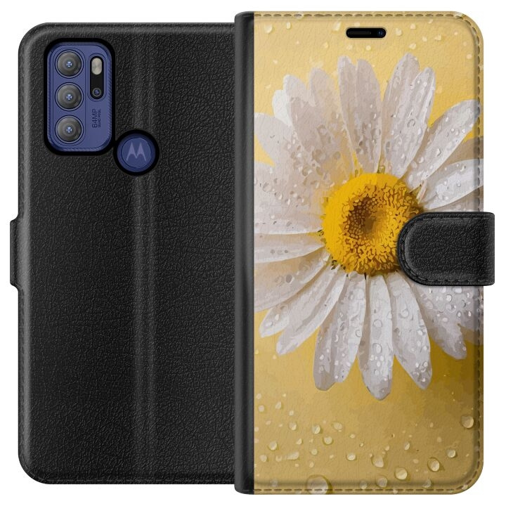 Wallet case for Motorola Moto G60S with Porslinsblomma design in the group SMARTPHONE & TABLETS / Phone cases / Motorola at TP E-commerce Nordic AB (A55178)