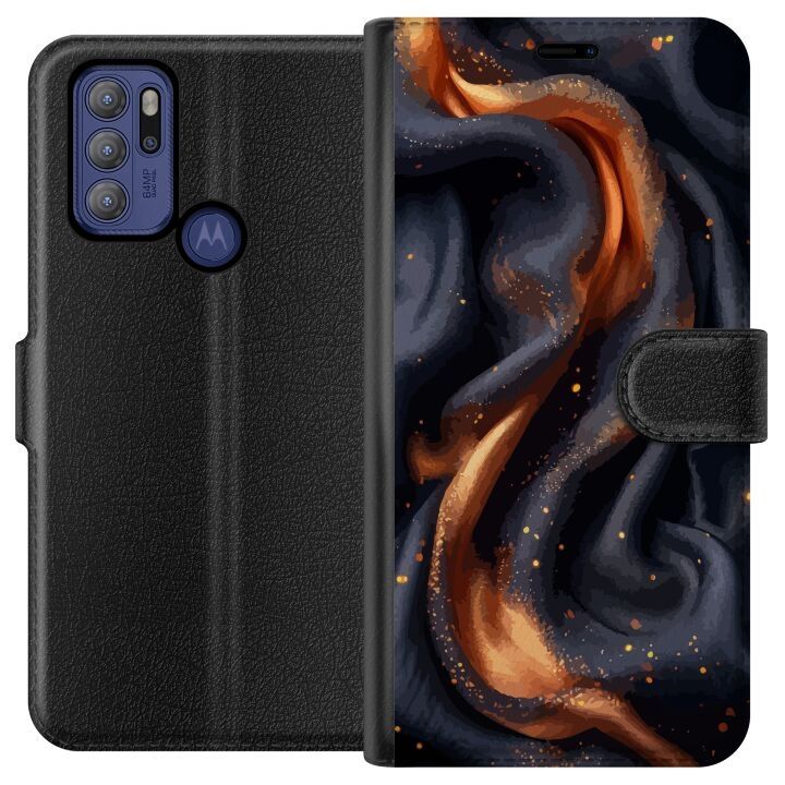 Wallet case for Motorola Moto G60S with Fiery silk design in the group SMARTPHONE & TABLETS / Phone cases / Motorola at TP E-commerce Nordic AB (A55179)