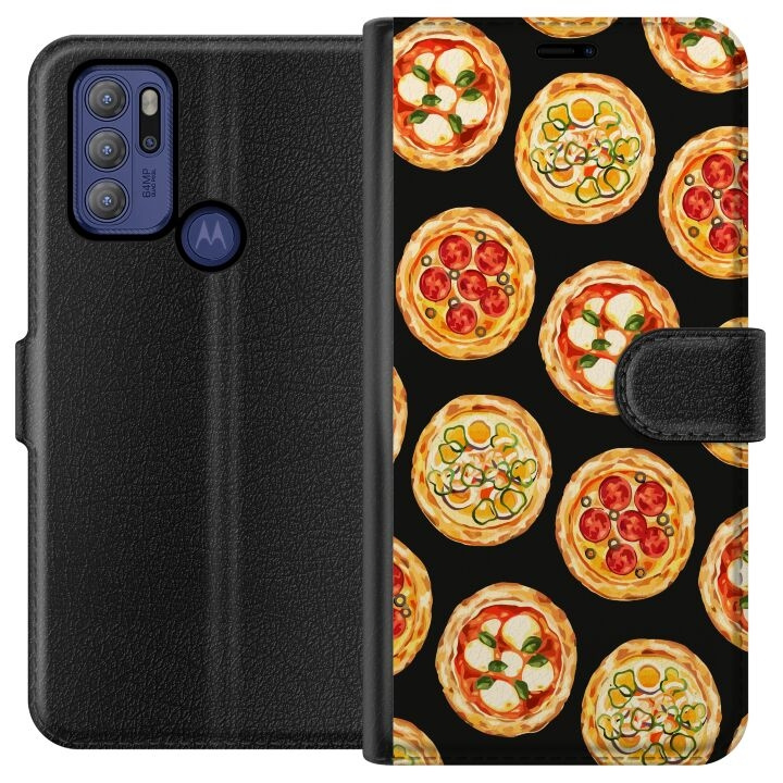 Wallet case for Motorola Moto G60S with Pizza design in the group SMARTPHONE & TABLETS / Phone cases / Motorola at TP E-commerce Nordic AB (A55191)