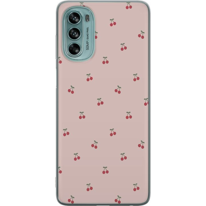 Mobile case for Motorola Moto G62 5G with Cherry design in the group SMARTPHONE & TABLETS / Phone cases / Motorola at TP E-commerce Nordic AB (A55239)