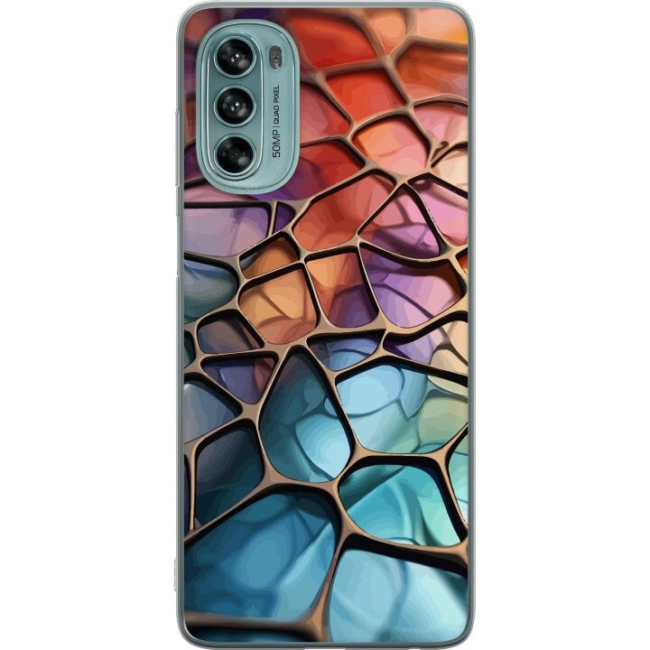 Mobile case for Motorola Moto G62 5G with Metallic pattern design in the group SMARTPHONE & TABLETS / Phone cases / Motorola at TP E-commerce Nordic AB (A55242)