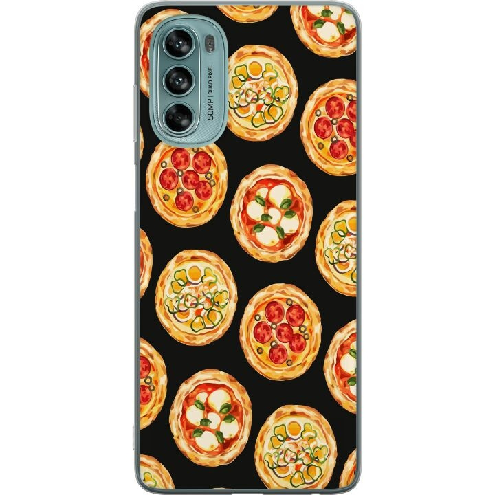 Mobile case for Motorola Moto G62 5G with Pizza design in the group SMARTPHONE & TABLETS / Phone cases / Motorola at TP E-commerce Nordic AB (A55245)