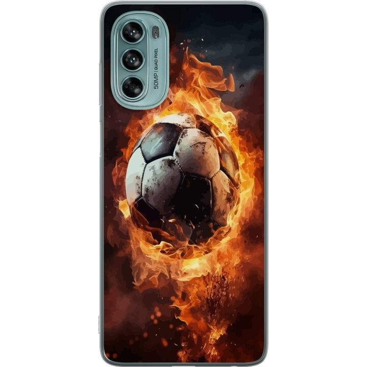 Mobile case for Motorola Moto G62 5G with Football design in the group SMARTPHONE & TABLETS / Phone cases / Motorola at TP E-commerce Nordic AB (A55253)