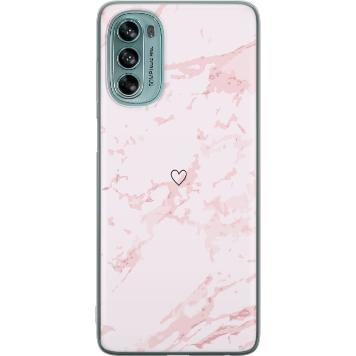 Mobile case for Motorola Moto G62 5G with Pink Heart design in the group SMARTPHONE & TABLETS / Phone cases / Motorola at TP E-commerce Nordic AB (A55255)