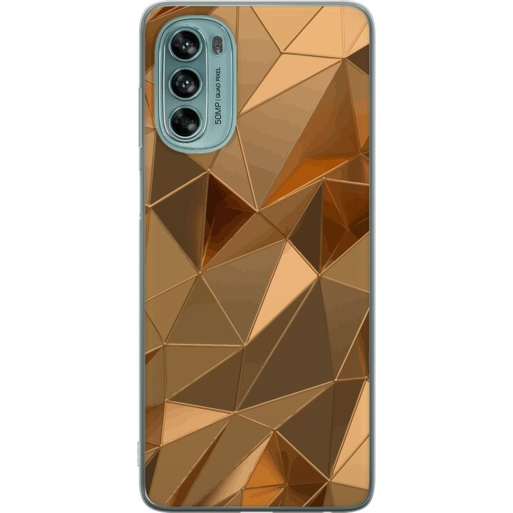 Mobile case for Motorola Moto G62 5G with 3D Gold design in the group SMARTPHONE & TABLETS / Phone cases / Motorola at TP E-commerce Nordic AB (A55256)