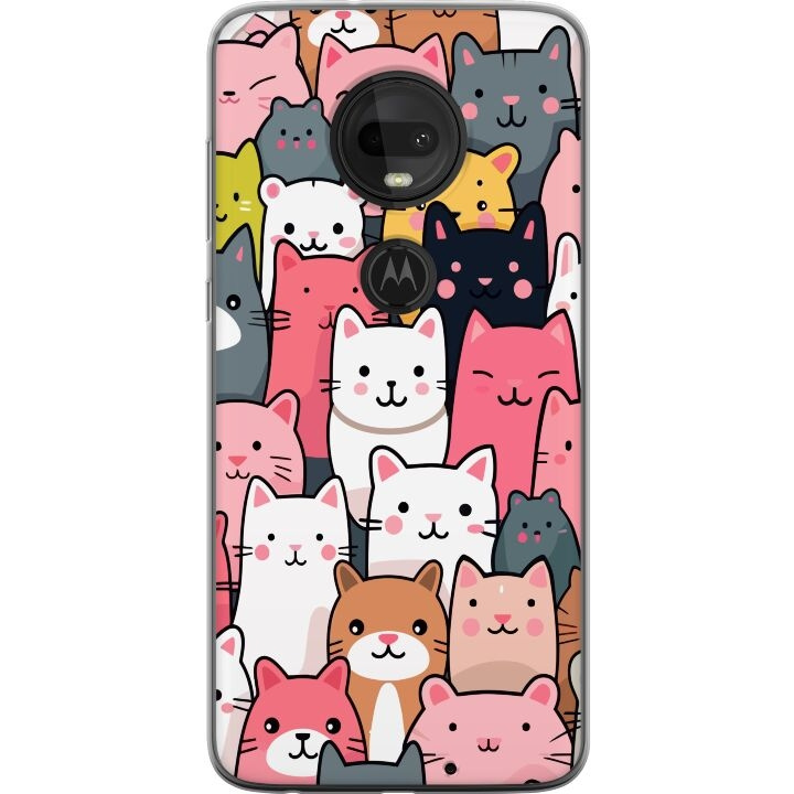 Mobile case for Motorola Moto G7 with Cat pattern design in the group SMARTPHONE & TABLETS / Phone cases / Motorola at TP E-commerce Nordic AB (A55267)