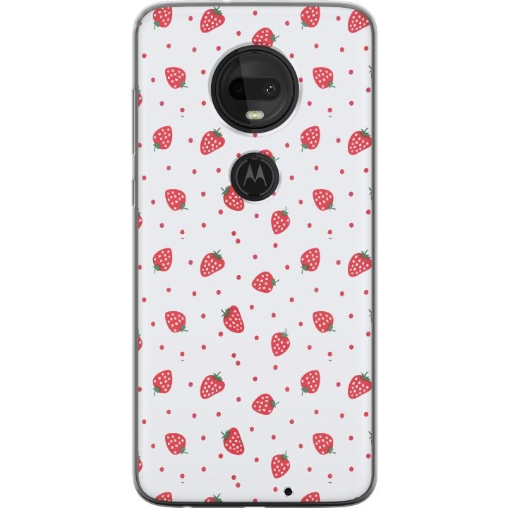 Mobile case for Motorola Moto G7 with Strawberries design in the group SMARTPHONE & TABLETS / Phone cases / Motorola at TP E-commerce Nordic AB (A55276)