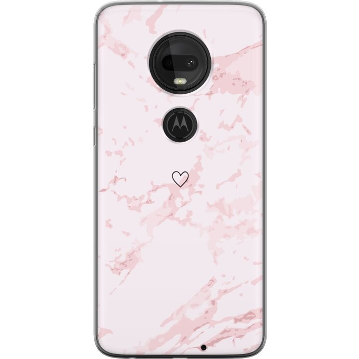 Mobile case for Motorola Moto G7 with Pink Heart design in the group SMARTPHONE & TABLETS / Phone cases / Motorola at TP E-commerce Nordic AB (A55282)