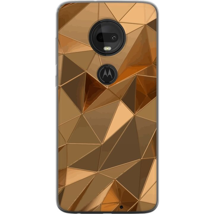 Mobile case for Motorola Moto G7 with 3D Gold design in the group SMARTPHONE & TABLETS / Phone cases / Motorola at TP E-commerce Nordic AB (A55283)