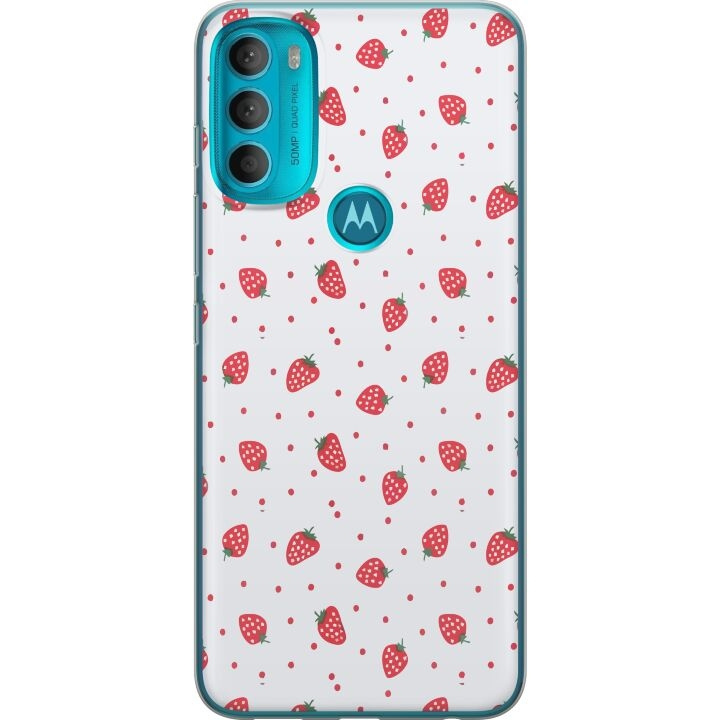 Mobile case for Motorola Moto G71 5G with Strawberries design in the group SMARTPHONE & TABLETS / Phone cases / Motorola at TP E-commerce Nordic AB (A55303)