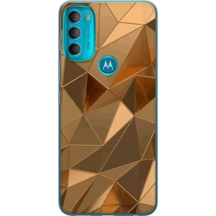 Mobile case for Motorola Moto G71 5G with 3D Gold design in the group SMARTPHONE & TABLETS / Phone cases / Motorola at TP E-commerce Nordic AB (A55310)