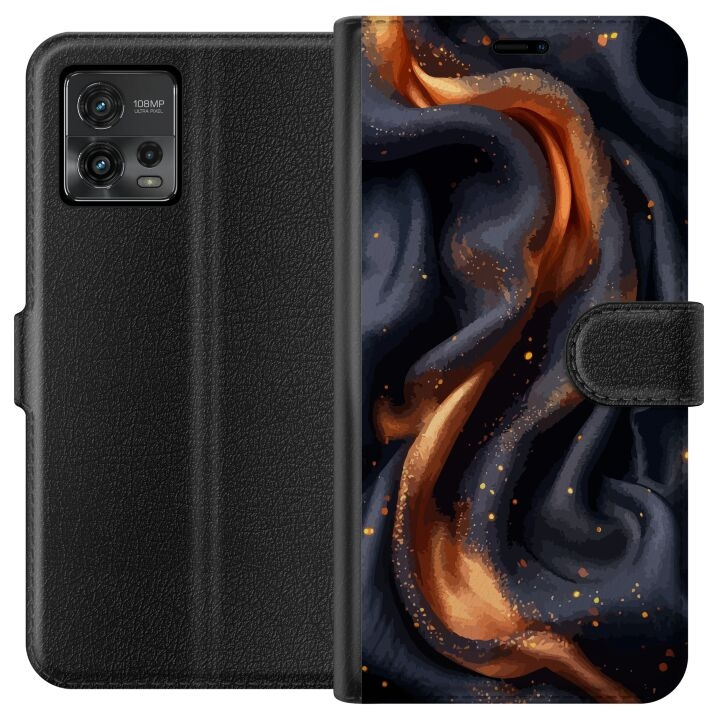 Wallet case for Motorola Moto G72 with Fiery silk design in the group SMARTPHONE & TABLETS / Phone cases / Motorola at TP E-commerce Nordic AB (A55314)