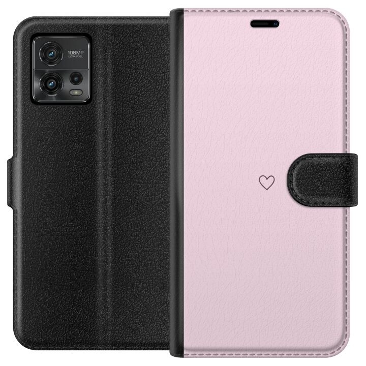 Wallet case for Motorola Moto G72 with Heart design in the group SMARTPHONE & TABLETS / Phone cases / Motorola at TP E-commerce Nordic AB (A55332)