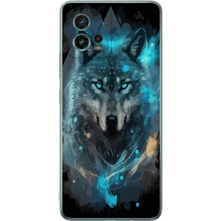 Mobile case for Motorola Moto G72 with Wolf design in the group SMARTPHONE & TABLETS / Phone cases / Motorola at TP E-commerce Nordic AB (A55345)