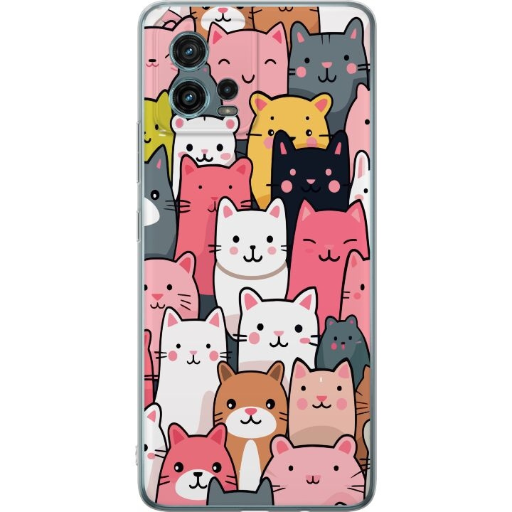 Mobile case for Motorola Moto G72 with Cat pattern design in the group SMARTPHONE & TABLETS / Phone cases / Motorola at TP E-commerce Nordic AB (A55348)