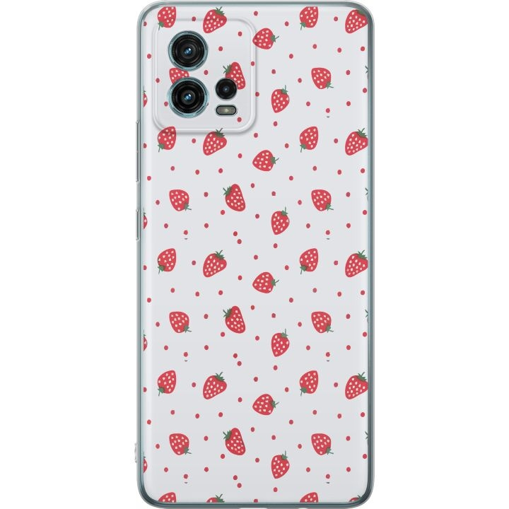 Mobile case for Motorola Moto G72 with Strawberries design in the group SMARTPHONE & TABLETS / Phone cases / Motorola at TP E-commerce Nordic AB (A55357)