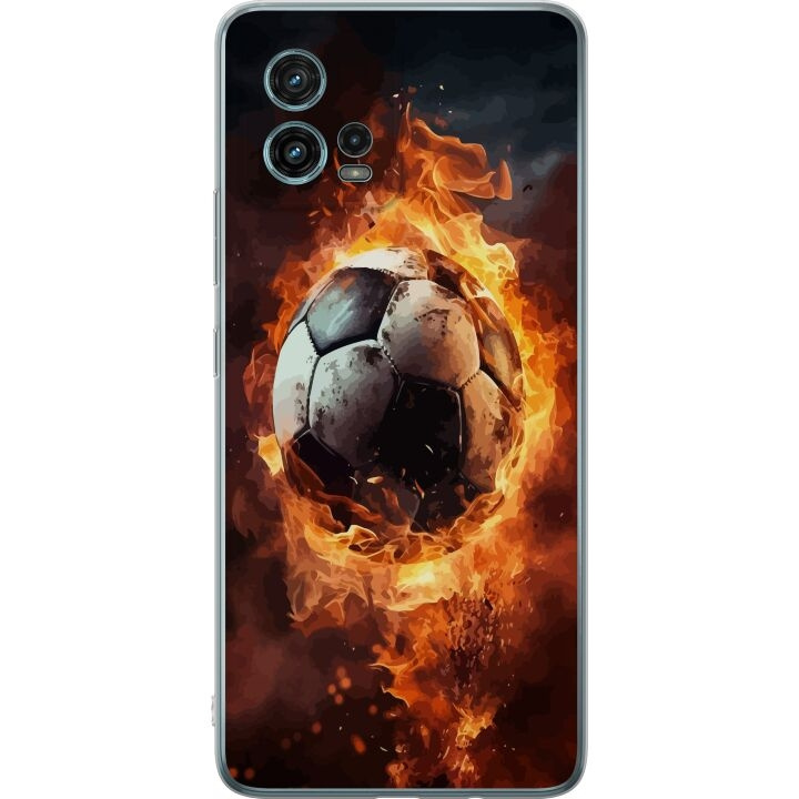 Mobile case for Motorola Moto G72 with Football design in the group SMARTPHONE & TABLETS / Phone cases / Motorola at TP E-commerce Nordic AB (A55361)