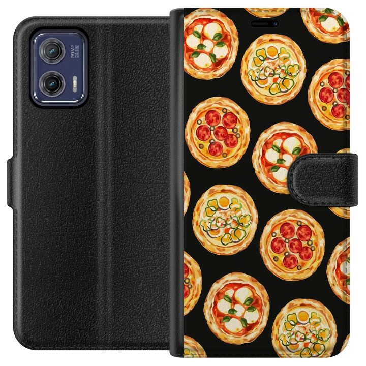 Wallet case for Motorola Moto G73 with Pizza design in the group SMARTPHONE & TABLETS / Phone cases / Motorola at TP E-commerce Nordic AB (A55380)